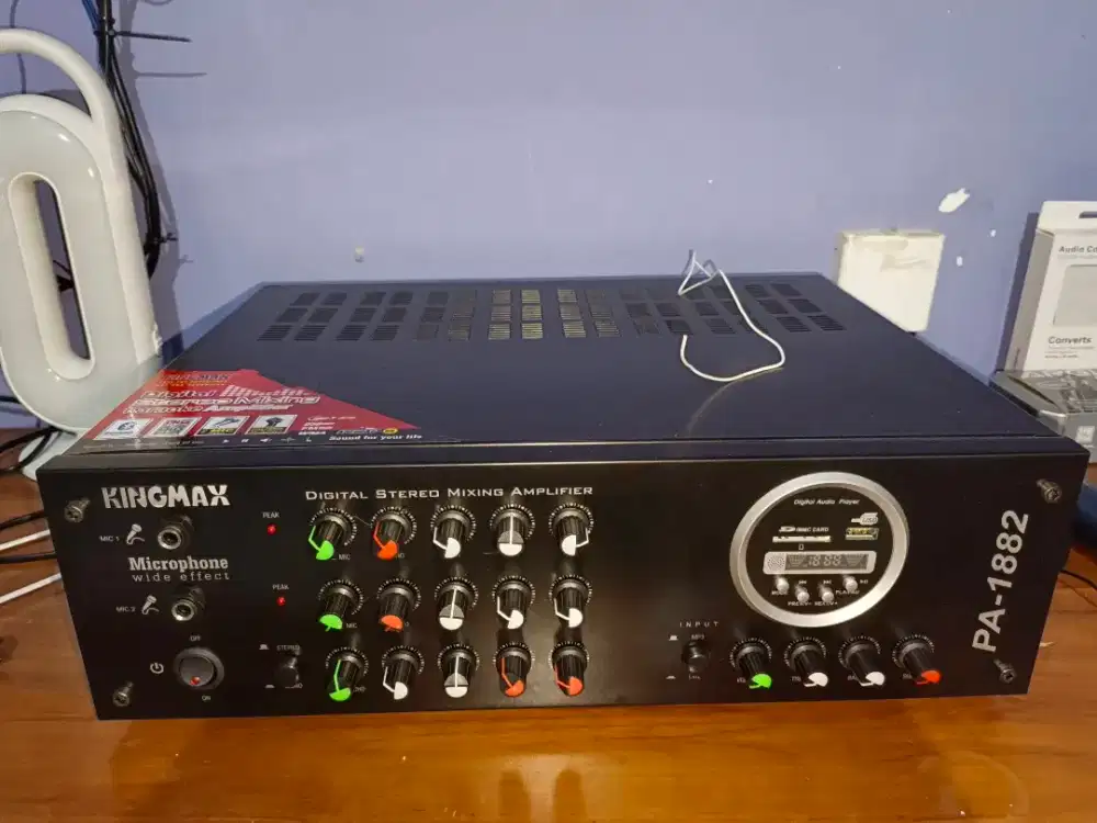 JUAL MURAH  !!! Amplifier Kingmax PA 1882 dan 2 bh. Speakers pasif 15