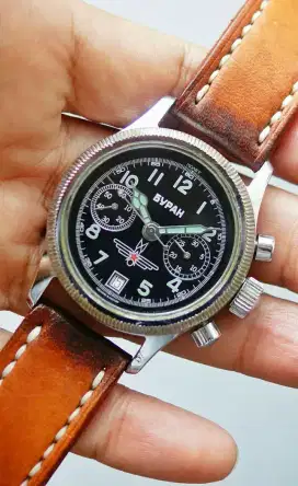 jam tangan vintage Rusia Poljot Buran Chronograph