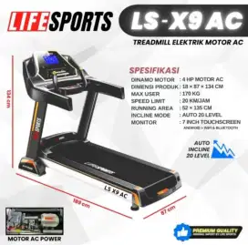 Treadmill Elektrik LS-X9 AC Commercial / Treadmil commercial murah