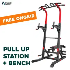 (COD GRATIS ONGKIR) ALAT OLAHRAGA FITNESS CHIN UP PULLUP STATION BENCH