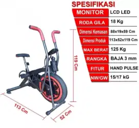 SEPEDA STATIS PLATINUM BIKE 2 IN 1