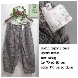 plaid import pant