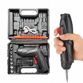 Mesin Bor Cordless Screwdriver Set Obeng Baterai Cas 3.6V & 4.2V ZHI