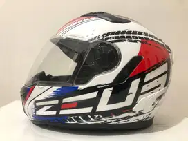 Helm Full Face ZEUS ZS813A Double Visor Merah Putih Biru