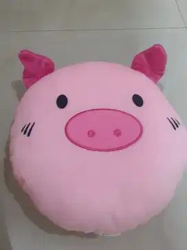 Boneka babi pink diameter 35cm, macan