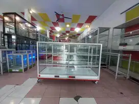 Rak kaca steling pjg baru 150x40x100