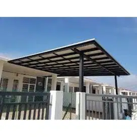 kanopi garasi atap baja ringan besi hollo