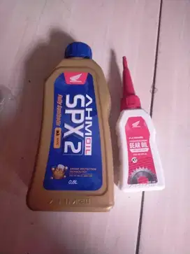 Paket Oli SPX 2 Matic Oil Gardan AHM Untuk Motor Matik Honda Beat VA