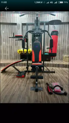 Alat fitnes home gym 3 sisi samsak tinju