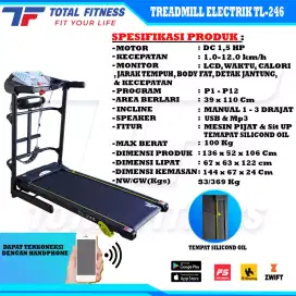 TREADMILL ELEKTRIK TF 246 TIGA FUNGSI