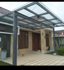 Canopy Solarflat, canopy kaca, Alderon, polycarbonate, zincalume, dll