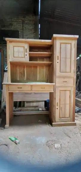 Meja belajar kayu jati