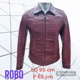 Jaket Kulit asli maroon mewah