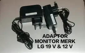 Adaptor monitor asli LG 12 V dan 19 v