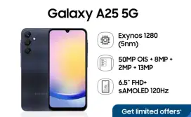 Samsung Galaxy A25  RAM 16GB(8+8)/256GB (Garansi Resmi 1 Tahun)