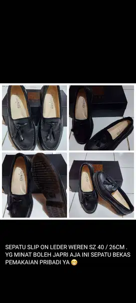 SEPATU SLIP ON LEDER WEREN SZ 40