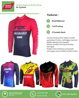 Jersey Sepeda MTB Reguler Lengan Panjang