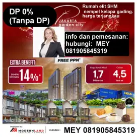 Rumah SULTAN 1-Man  Jakarta Garden City, 2 lantai nempel kelapa gading