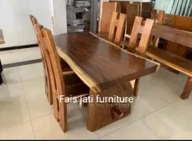 Set meja makan trembesi solid