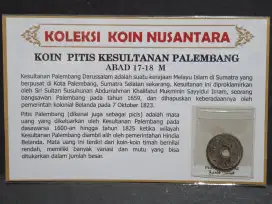 Koin Kuno Pitis Kesultanan Palembang Abad 17 - 18 Masehi