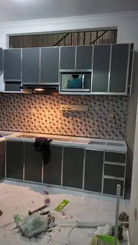 Kitchen set aluminium area atas dan bawah