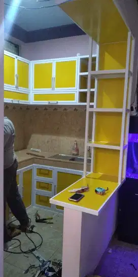 Kitchen set aluminium dan mini bar aluminium