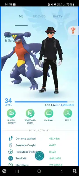 Akun Pokemon GO Lvl.34 Tim Mystic