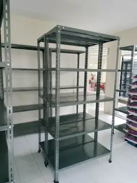 Rak Besi Siku Lubang 5 susun free ongkir dan pemasangan