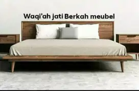 Tempat tidur minimalis modern 160x200, kayu jati tua