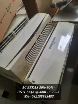 AC 2nd BEKAS 1PK 1JT & 1.5PK 1.5JT: 80%-90%OK INCLUDE INDOOR+OUTDOOR