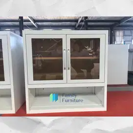 Lemari Dapur Gantung Plat Besi Import Tahan Air Tahan Rayap Warna Baru