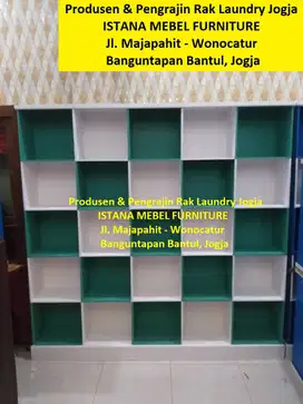 Almari Lemari Rak Etalase Toko Buku Londry Laundry Loundry Kotak Kayu