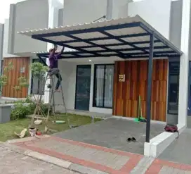 Pemasangan kanopi baja ringan sni cahaya 9