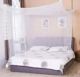 Kelambu putih tebal size 6 kaki jumbo 200x200cm, kode SN