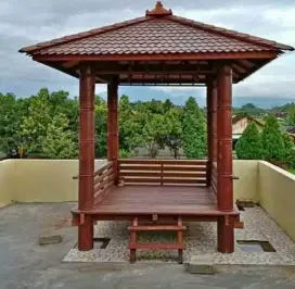 Gazebo pilar motif modern