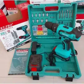 Mesin Bor Cordless Beton Cas Batre Baterai 10 & 13 mm 20 V NRT PRO RYU