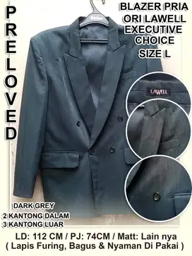 as Blazer Formal Pria Warna Grey Abu LIKE NEW !!!