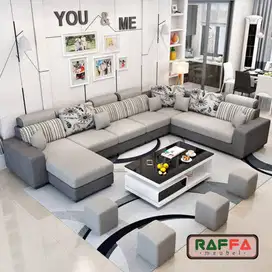 Sofa beranak ruang tamu - Sofa leter u jumbo - Sofa ruang tamu moderen