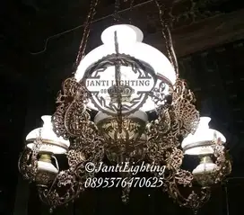 Lampu hias gantung klasik antik lawasan repro