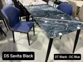 Set Meja Makan Savita + 4bh Kursi Makan
