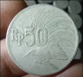 100 keping Koin jadul 50 Cendrasih tahun 1971