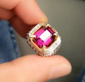 Natural Umbalite 5.18 Ct Ring Gold Diamond