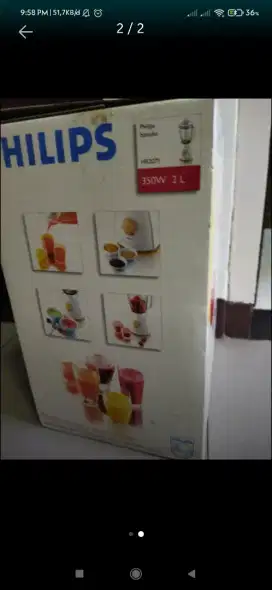 Blender Philips Plastik  tipe HR 2115