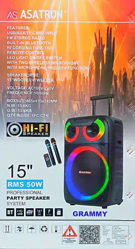 Portable speaker meeting Asatron 15 inch