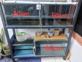 jual borongan aquarium dan rak aquarium 3susun