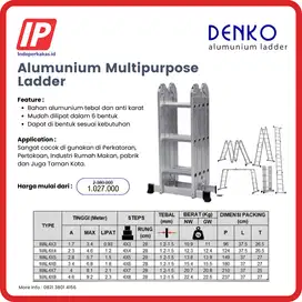 Tangga Multipurpose Denko Alumunium Ladder 3.5 - 9.5 Mater