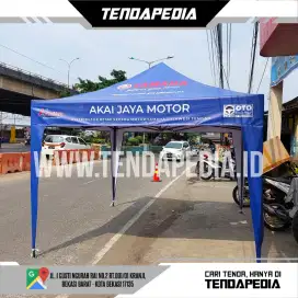 Tenda lipat cetak logo / tulisan