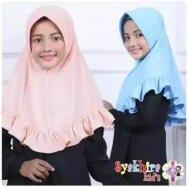 Jilbab Anak Biru Muda