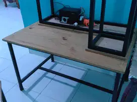 Meja set JATI BELANDA Tebal bekas cafe