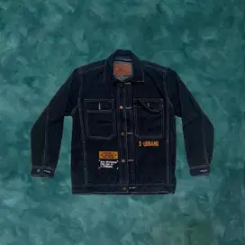 Jaket Denim X Urband Iron Heart, Denim Jacket Casual L - Biru Dongker
